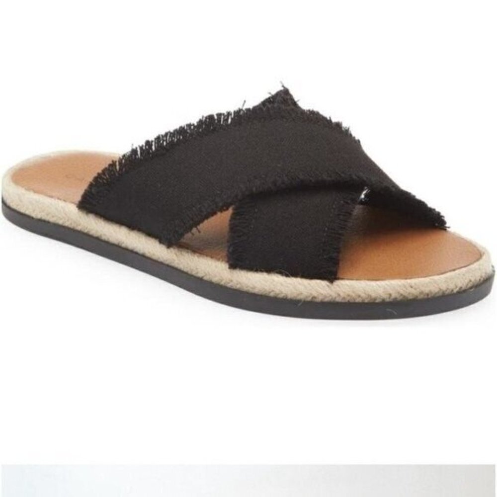 Caslon Women's black "Paxton" slide sandals sz 7